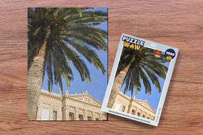 Puzzel Een palmboom bij hotel in Messina Sicilië Italië - Legpuzzel - Puzzel 1000 stukjes volwassenen