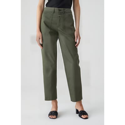 Closed Abe Pants Pine Green Maat: W24 | Straight Broeken Outlet | Dames | Groen