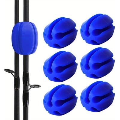 6 stuks siliconen hengelhouder balriemen 5 gaten lichtgewicht vistuigbinders organizer opbergrekken visaccessoires