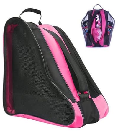 Skate Tas - Schoenentas Roller - Schoenen Vervoeren - Ademende Mesh - 39x20x38 cm - Roze
