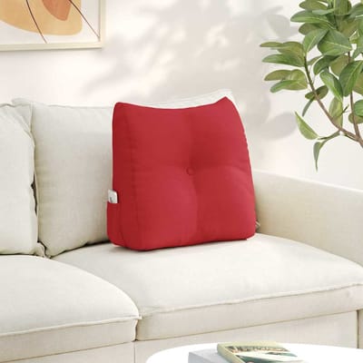 vidaXL - Rugkussen - Rood - 45 - x - 24 - x - 50 - cm - Stof