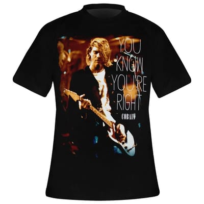 Kurt Cobain - You Know You're Right Heren T-shirt - L - Zwart