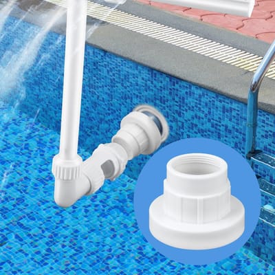 1 st Dubbele Sproeier Zwembad Fontein Adapter - Zwembad Accessoire Boven Grond met Duurzaam ABS Materiaal, Eenvoudige Installatie 1pc white