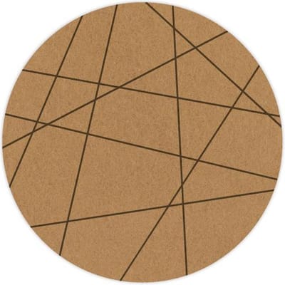 Lijnen vilt onderzetter Rond - Lichtbruin - 6 stuks - Ø 10 cm - Tafeldecoratie - Glas onderzetter - Cadeau - Woondecoratie - Woonkamer - Tafelbescherming - Onderzetters Voor Glazen - Keukenbenodigdheden - Woonaccessoires - Tafelaccessoires