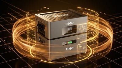 PEGO Smart Energy Compacte Stapelbare Thuisbatterij Plug & Play Energieopslag Thuisbatterij en Omvormer in 1 uitbreidbaar tot 15kwh met offgrid functie ook als UPS te gebruiken en Ai functie voor automatisch stroom inkoop en verkoop