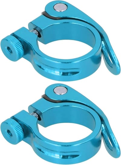 Zadelpenklem - Snelspanner Fiets - Zadelhoogte Aanpassen - Gereedschapsloze Installatie - 35 mm - Blauw