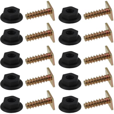 Dailygoods- Spatborden - 10 Paar - Autospatborden - Zijstangmoeren - Compatibel met Opel Combo Box Body/MPV 2001-2012 - 90481593/5164900 - Moeren