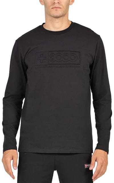 +8000 Edard T-shirt Met Lange Mouwen Zwart 2XL Man