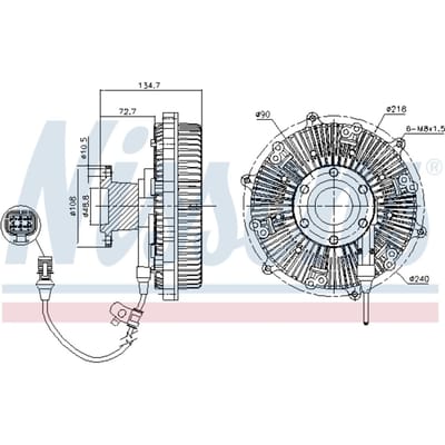 Koppeling, radiatorventilator NISSENS 86229