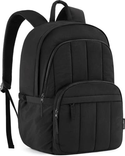 Dames Rugzak - Laptop Tas - Reizen en Werk - Waterafstotend Materiaal - 44 x 30 x 20 cm - Zwart