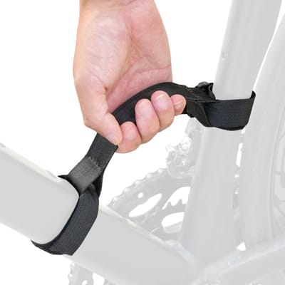 Fietsdraagriem - Handvatriem - Draagriem - Klittenband - Fietsaccessoire - Geschikt voor fietsen - Racefietsen - Mountainbikes - Zwart - 19,5*2,3*0,3 cm