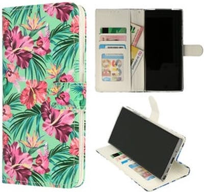 Cityhoesje - Bookcase - iPhone 12 Pro Max - incl. Pasjeshouder Bloemen Tropical