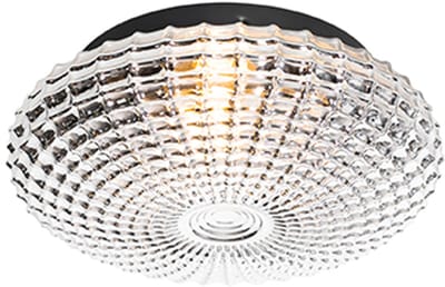 QAZQA nohmi - Klassieke Plafondlamp - 1 lichts - Ø 23 cm - Transparant - Woonkamer | Slaapkamer | Keuken