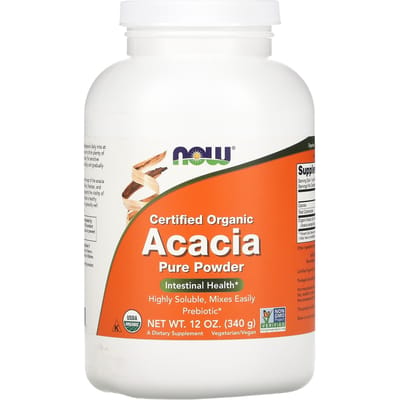 Poudre Pure de Fibre d'Acacia Biologique Certifiée, 12 oz (340 g)