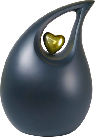 XXL As Urn - 3.65 Liter - Teardrop - Druppel Urn - Crematie Urn - Uniek - Voor Huisdieren of Menselijk As - Crematie As - Decoratie Urn - Black Matt