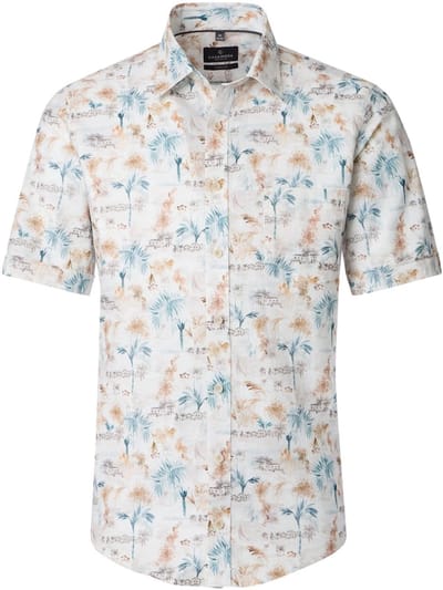 Casa Moda Casual Overhemd Korte Mouw Linnenmix 126130721-600 - XXL