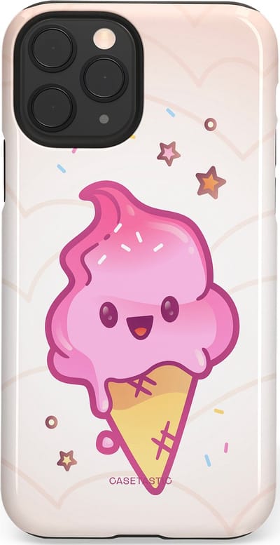 Casetastic Hoesje Geschikt voor Apple iPhone 11 Pro - Stijlvolle Beschermende Duo-layer Case - Roze Kawaii Dessert