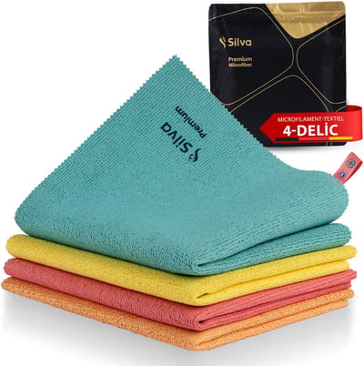 Silva Microvezeldoekjes - Schoonmaakdoekjes 38x35 - Vaatdoek - 4 stuks