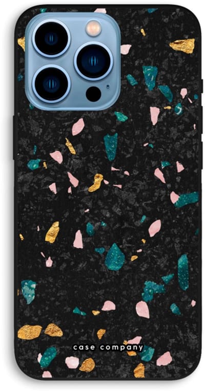 Case Company® - Hoesje geschikt voor iPhone 13 Pro Max hoesje - Terrazzo N°10 - Biologisch Afbreekbaar Telefoonhoesje - Bescherming alle Kanten en Schermrand