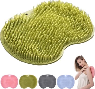 Antislip siliconen massagepad - massagemat met antislip zuignappen - Douche Achterrubber en badmat voor peeling badmat (groen)