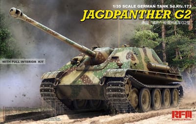 Rye Field Model Modelbouwpakket Militaire voertuigen - 5022 Sd.Kfz 173 Jagdpanther G2 with full interior Plastic - 1:35 - Modelbouw