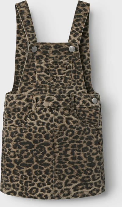 Name It mini meisjes jurk OPHELIA Silver Mink LEOPARD Regular Fit