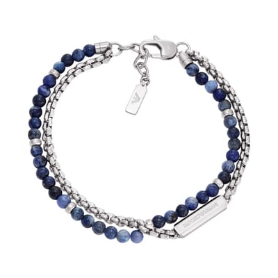Emporio Armani EGS3323040 Heren Armband (sieraad) 20.30 cm - Zilverkleurig