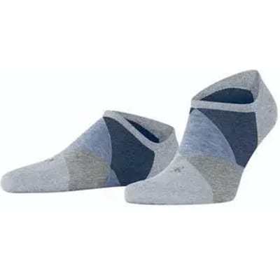 Burlington Clyde platte naad met argyle katoen sneakersokken enkelsokken heren grijs - maat 40-46