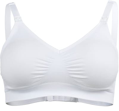 Medela Keep Cool Ultra bh - Naadloze voedingsbh - Zwangerschapsbh met 6 ademende zones - Soft Touchmateriaal – Comfortabel en ondersteunend - Wit - XXL