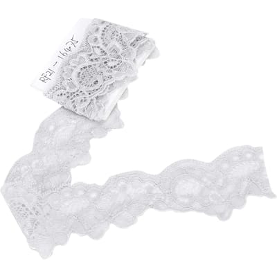 4,5 cm Decoratief Kant Nylon Zigzagpatroon Afwerking Lint Kledingaccessoires 10 Yard Lang white