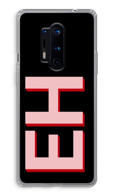 Gepersonaliseerd - Case Company® - Hoesje geschikt voor OnePlus 8 Pro hoesje - Monogram - Soft Cover Telefoonhoesje - Bescherming aan alle Kanten en Schermrand