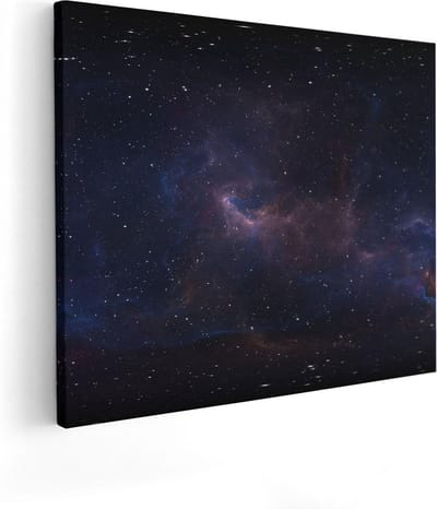 Artaza Canvas Schilderij Sterrenhemel - 50x40 cm - Wanddecoratie Universum - Muurdecoratie Ruimte - Schilderijen Op Canvas