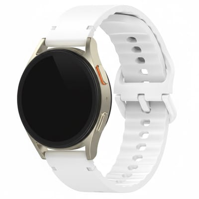 Siliconen bandje - geschikt voor Garmin Venu (2 Plus) / Venu SQ (2) / Vivomove (Style - Sport) / Vivoactive 3 / 5 / 6 / Forerunner 55 / 165 / 245 / 645 / 570 - 42mm - wit