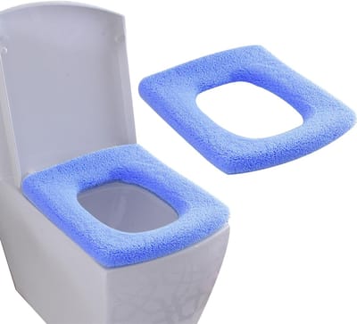 2Pcs Badkamer Zachte Warmer Rekbare Wasbare Wc Seat Cover Pads Grote Maat