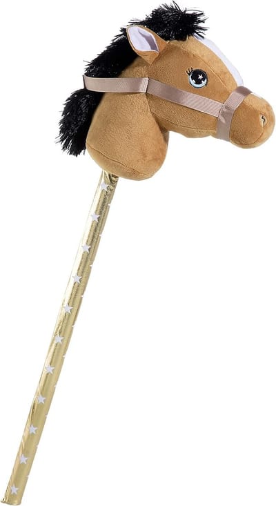 Houten Stokpaard Middenbruin - Rijdier voor Kinderen