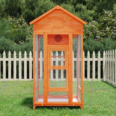 Vidaxl Vogelkooi, Bruin, 91,5X53X170 Cm, Massief Grenenhout