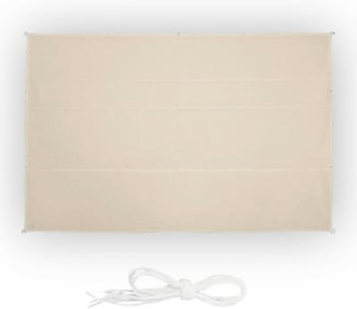 schaduwdoek rechthoek - 5 x 7 m - waterafstotend - uv-bestendig - met touwen - terras & balkon - beige