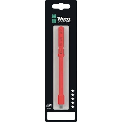 Wera Kraftform Kompakt A VDE 712 i SB Adapter mes VDE Sleutelbreedte (metrisch): 9 mm Sleutelbreedte (inch): 1/4 inch Koplengte: 154 mm