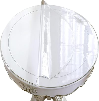 Tafelbeschermer Rond - Beschermhoes Tafel - Tafel Beschermen - Kristalhelder PVC - Doorsnede 90cm - Transparant