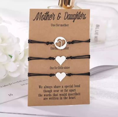 Akyol - Mommy & daughters armband – 3 armbanden - moeder en dochters cadeau-moederdag - vriendschap armband - cadeau armband – vlinder - mama - cadeau voor moeder - dochter moeder cadeau - moeder en dochters armband - moeder en doochters