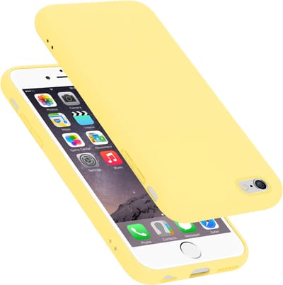 Cadorabo Hoesje geschikt voor Apple iPhone 6 / 6S in LIQUID GEEL - Beschermhoes gemaakt van flexibel TPU silicone Case Cover