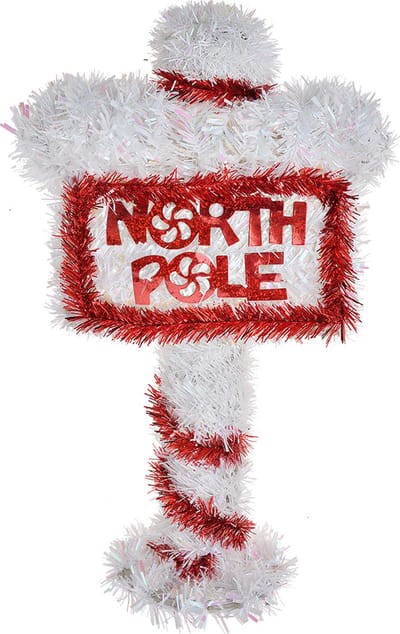 Clayre & Eef Kerst Tekstbord Sign 20x5x36 cm Rood Wit Kunststof