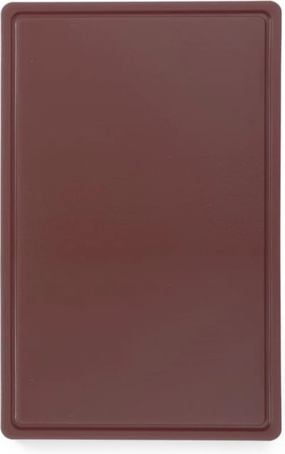 HENDI Snijplank HACCP GN 1/1 – dubbelzijdig – sapgeul – 530x325 mm – bruin