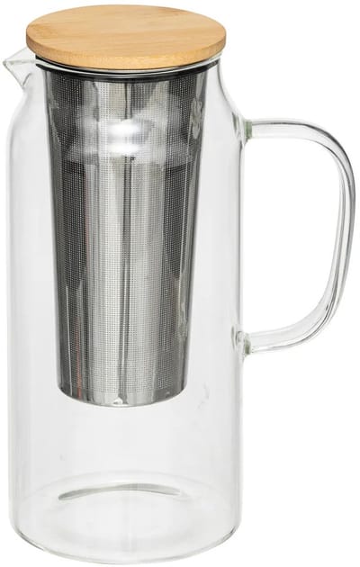 Secret de Gourmet Theepot Indiana - Glas - met theezeef - transparant - 1300 ml - 10 x 21 cm
