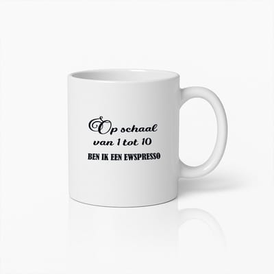 Grappige Espresso Mok – Koffieliefhebber Beker met Humoristische Quote voor Thuis & Kantoor