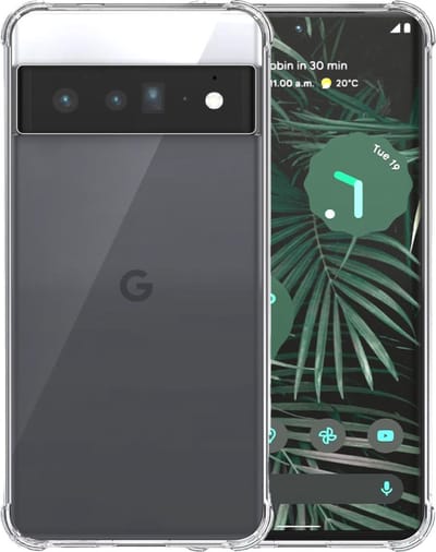 Telefoonhoesje Geschikt voor Google Pixel 6 Pro Transparant - Shockproof TPU Siliconen Case met Stootrand Doorzichtig - Smartphonica geschikt voor Google Pixel 6 Pro