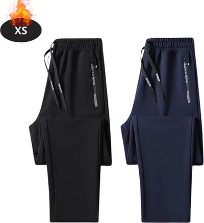 Livano Trainingsbroek Heren - Sportbroek - Trainingsbroek Lang - Trainingspak - Sportkleding - 2pc Zwart+Blauw - XS