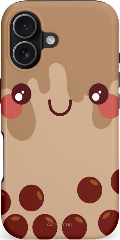 Casetastic hoesje geschikt voor Apple iPhone 17 - MagSafe - Dubbellaagse bescherming - Smeltende choco bolletjes - Fashion Case - Beige Bordeaux