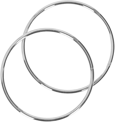 Stijlvolle en Duurzame Ronde Handvatten voor DIY Tasprojecten - 2 Stuks in Wit-Nikkel Kleur, Perfect voor Creatieve Klussen en Handgemaakte Tassen