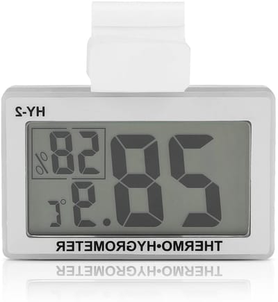 Digitale hygrometer en thermometer met LCD-display, waterdicht, voor koelkast en vriezer, temperatuur- en vochtigheidsmonitor